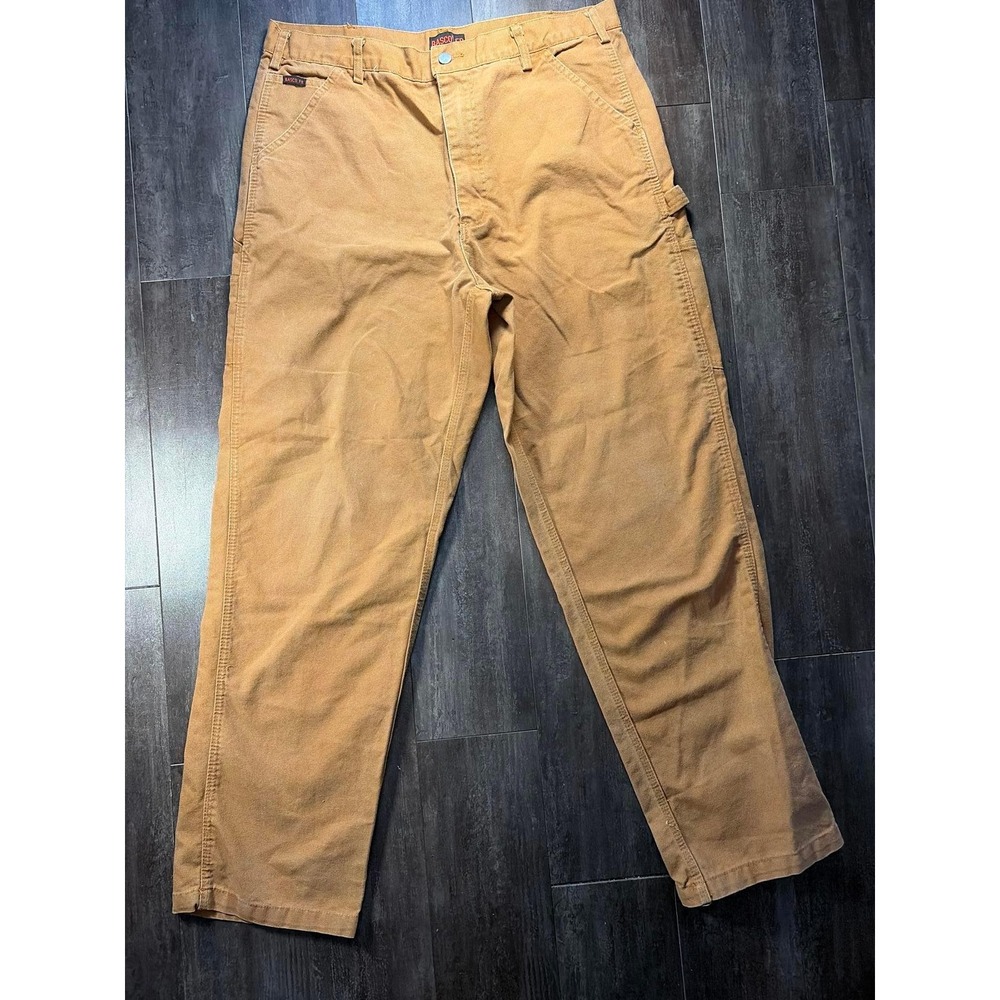 Rasco FR Carpenter Pants Mens 38x32 Brown Duck Flame Resistant Workwear CBF1215 - Picture 2 of 9
